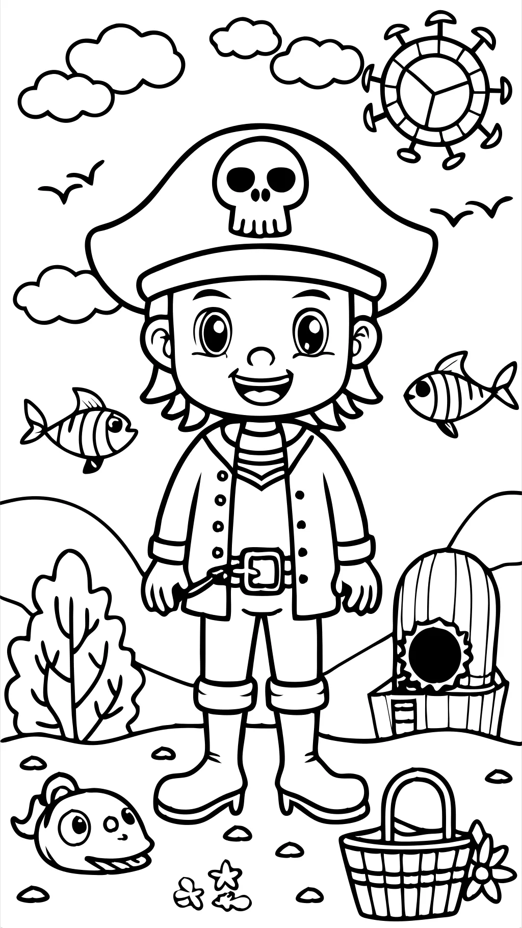 captain jake coloring pages